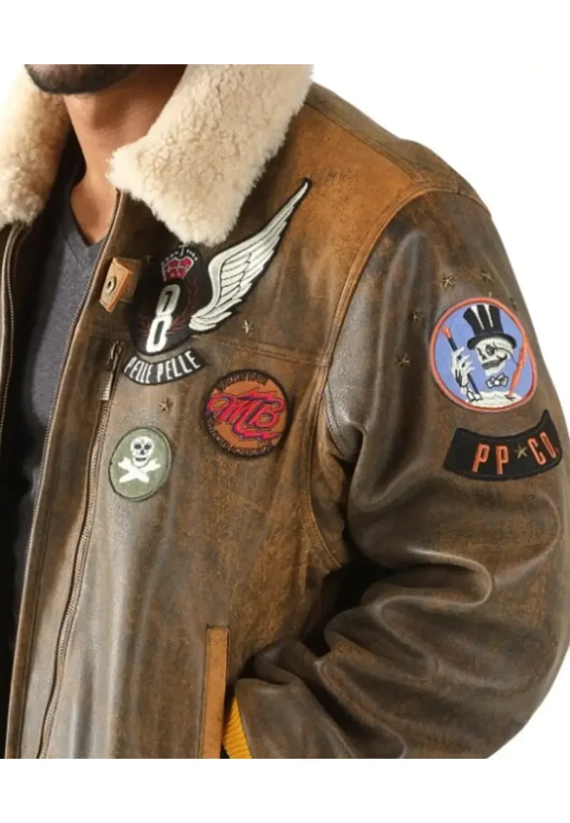 pelle pelle aviator brown jacket
