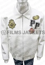 pelle pelle white decorated jacket