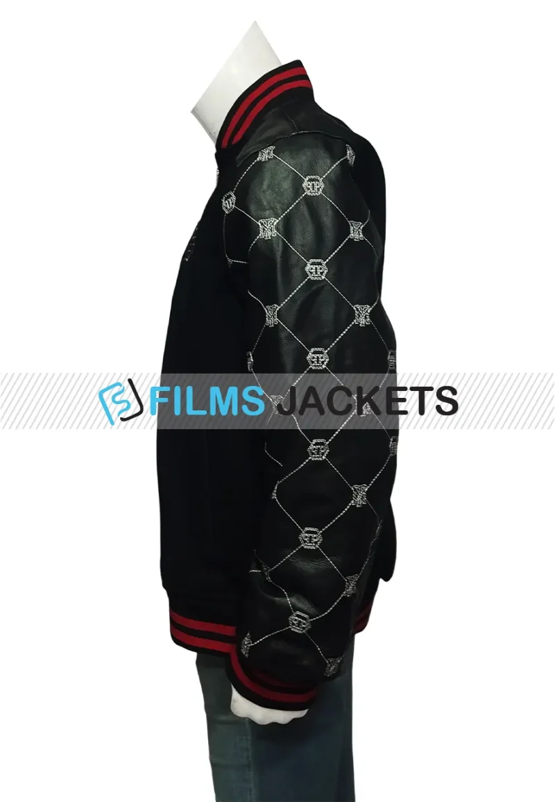 philipp plein tony montana leather bomber jacket