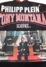 philipp plein tony montana varsity jacket