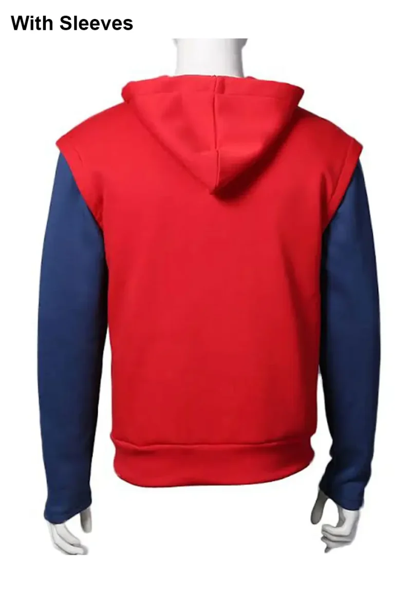 red and blue spiderman hoodie