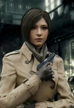 resident evil 2-ada wong beige coat