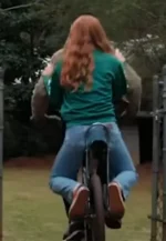 sadie sink green jacket