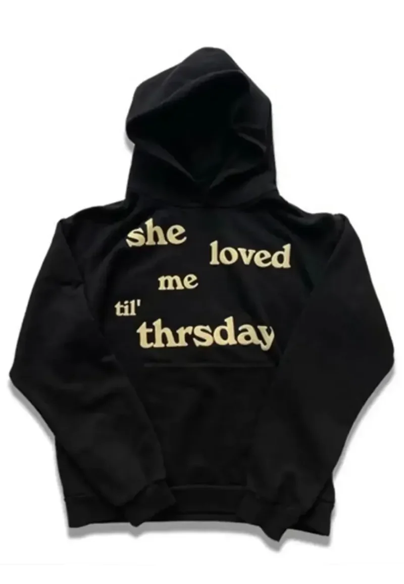 she loved me till thursday black hoodie