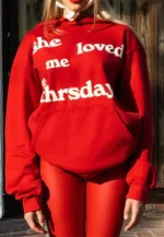she loved me till thursday fleece hoodie