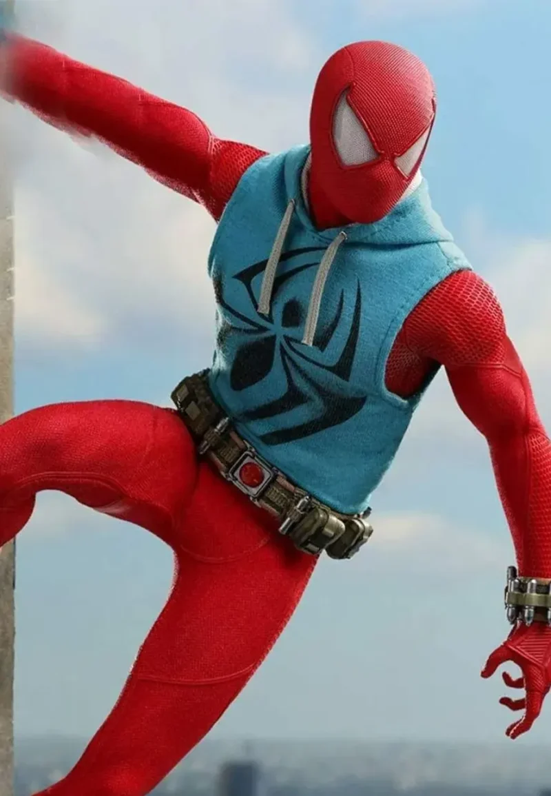 spiderman-ben-reilly-scarlet-hooded-vest spiderman ben reilly scarlet hooded vest