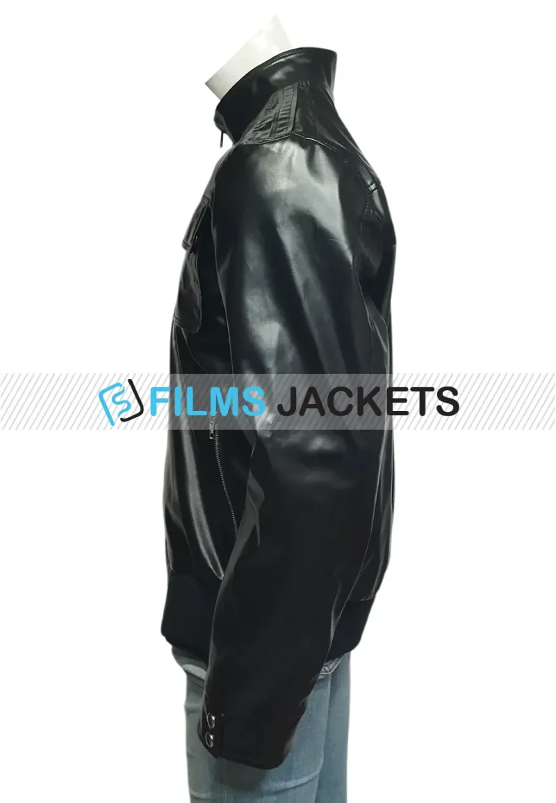 steve rogers black bomber jacket