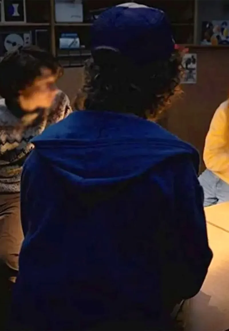 stranger things gaten matarazzo blue hoodie