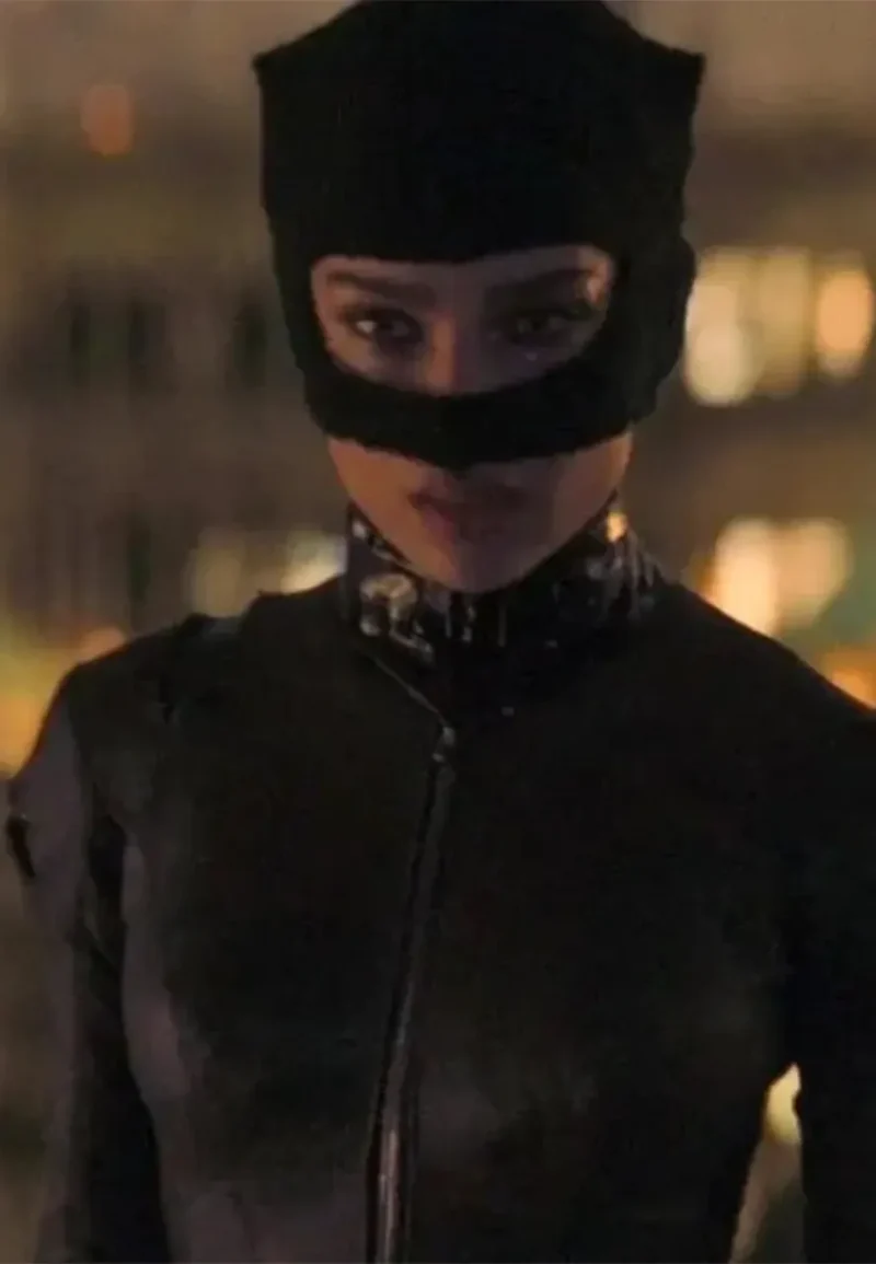 the batman selina kyle black leather jacket