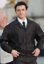 the odyssey in paris tom holland black jacket