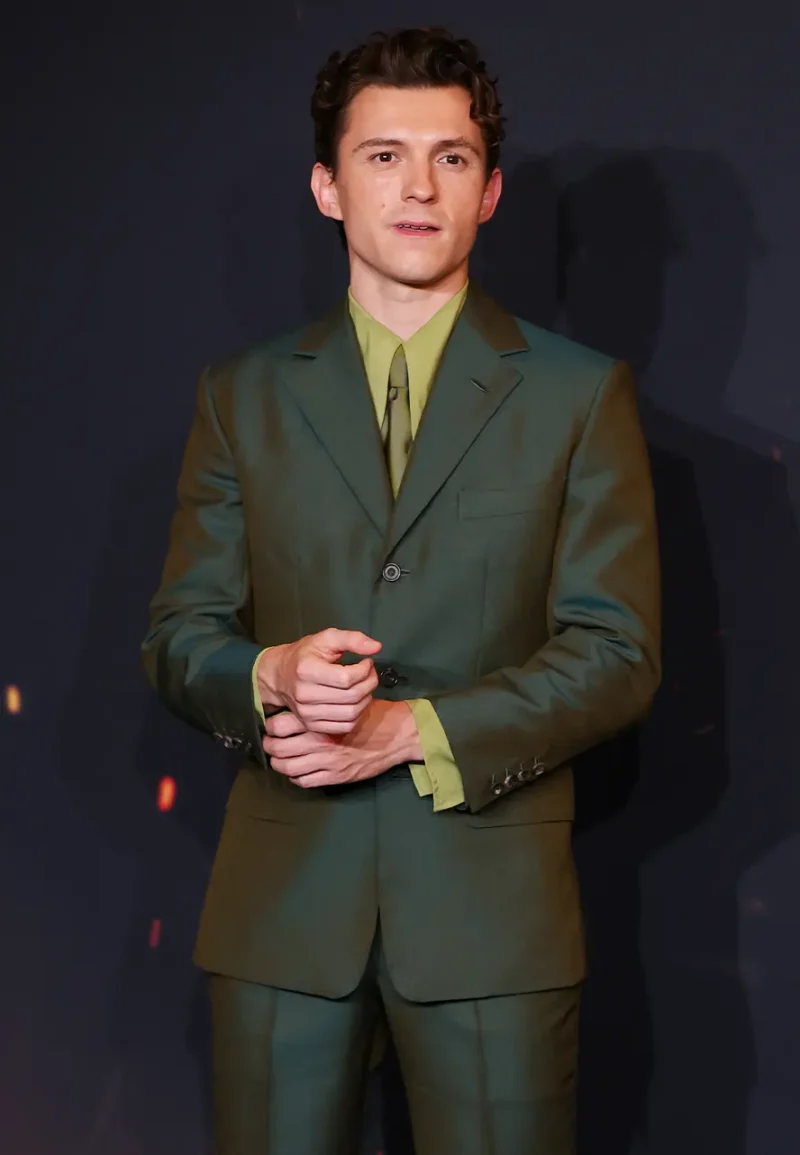 the odyssey tom holland green blazer