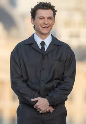 tom holland black jacket