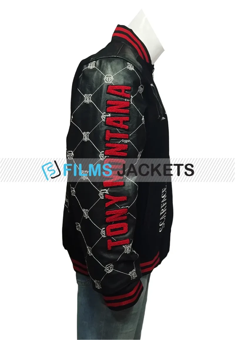 tony montana leather bomber scarface jacket