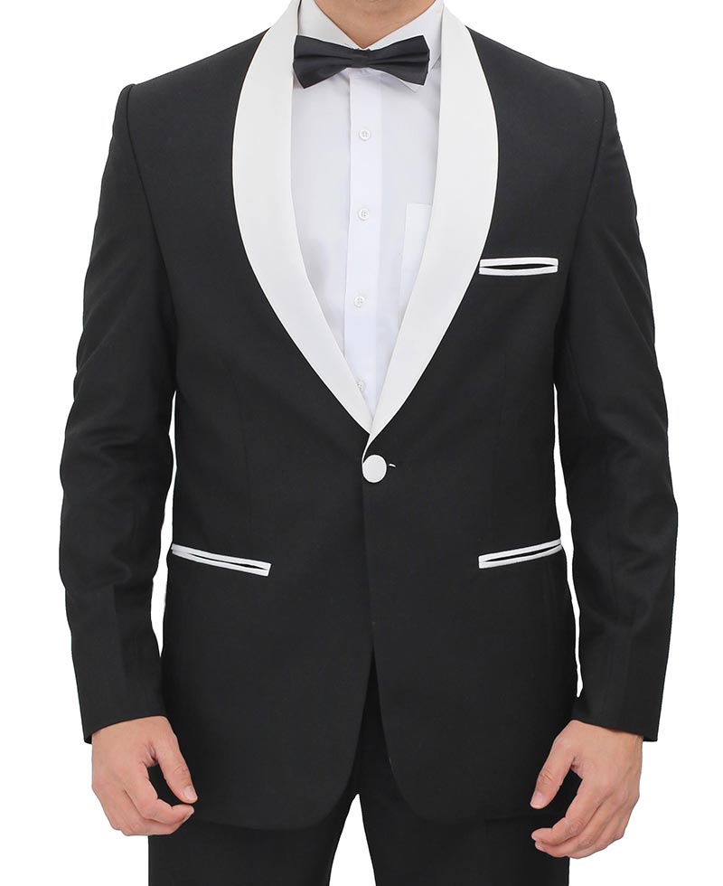 Sergio White Shawl Black Tuxedo sergio-white-shawl-lapel-black-tuxedo