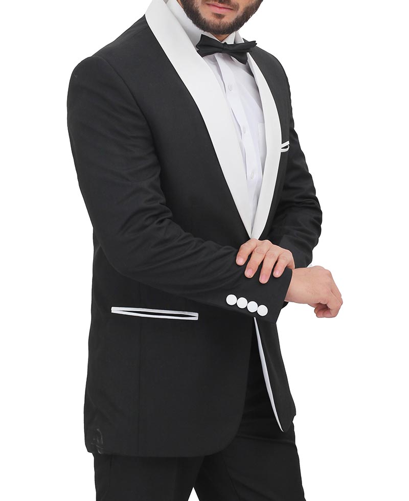 Sergio White Shawl Black Tuxedo sergio-white-shawl-lapel-black-tuxedo