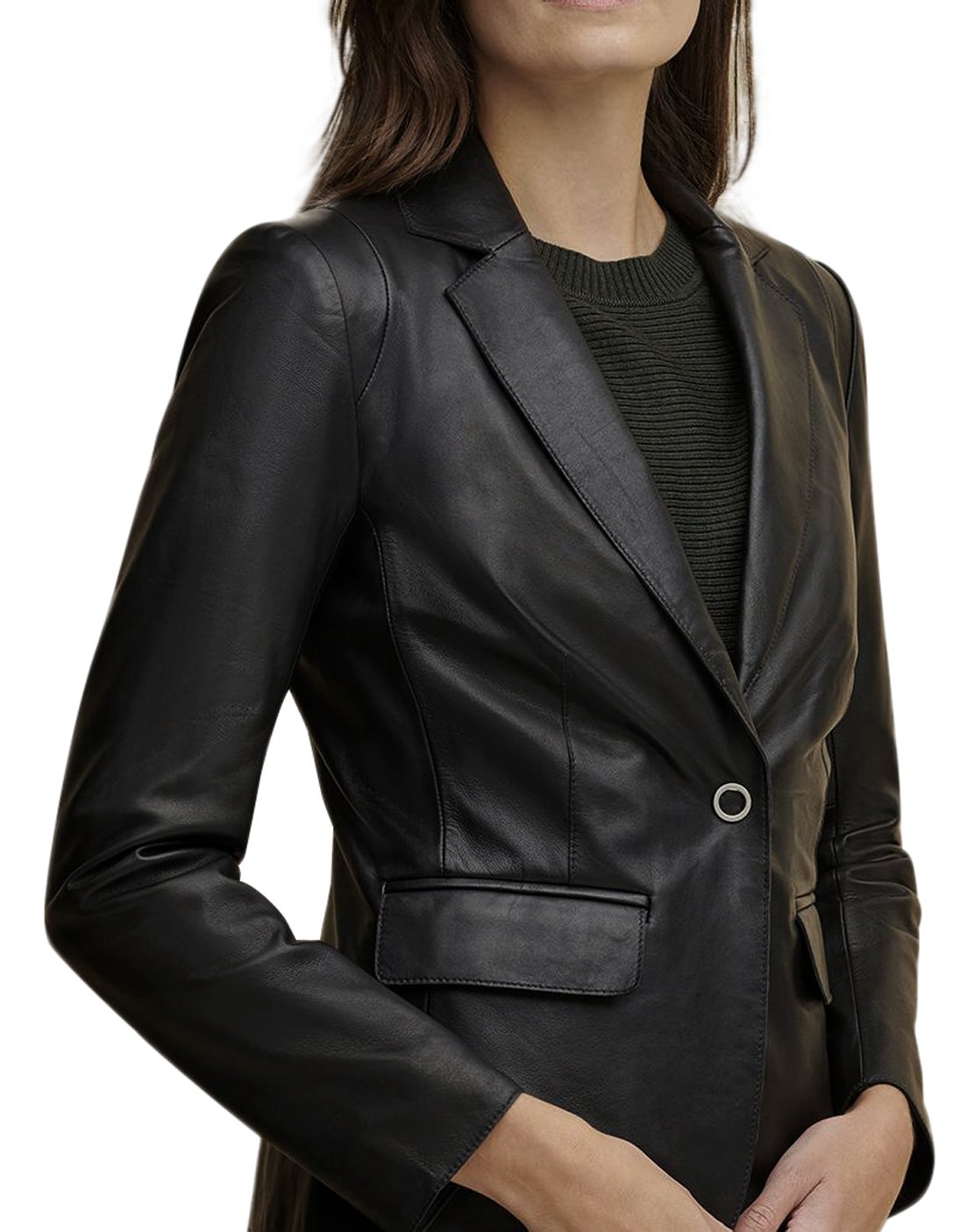 Donna Black Leather Blazer donna-black-leather-blazer