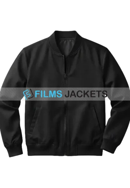 black fleece bomber jacket