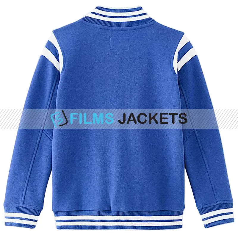Classic Blue Letterman Jacket blue and white varsity jacket