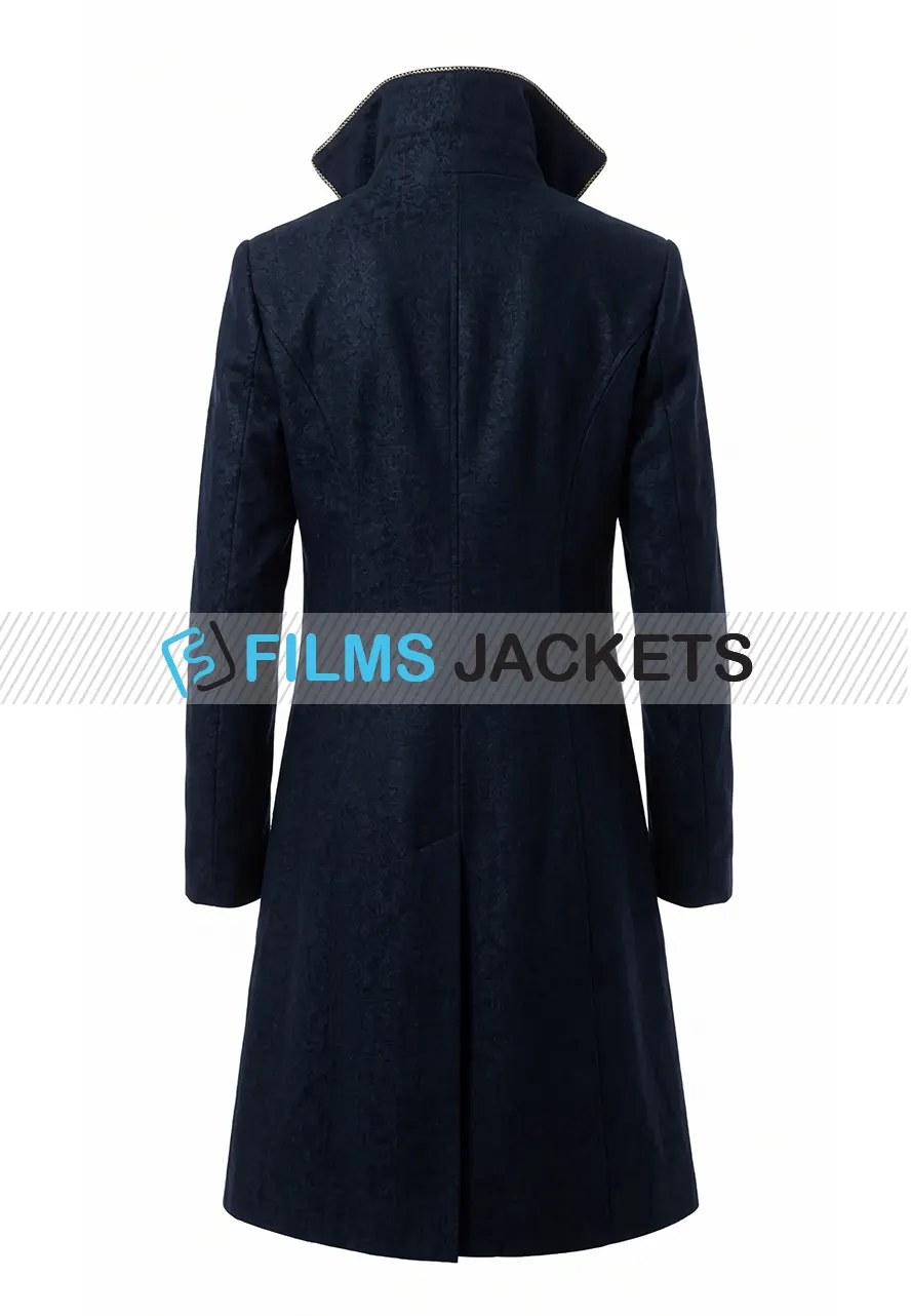Men Blue Wool Trench Coat blue wool trench coat mens