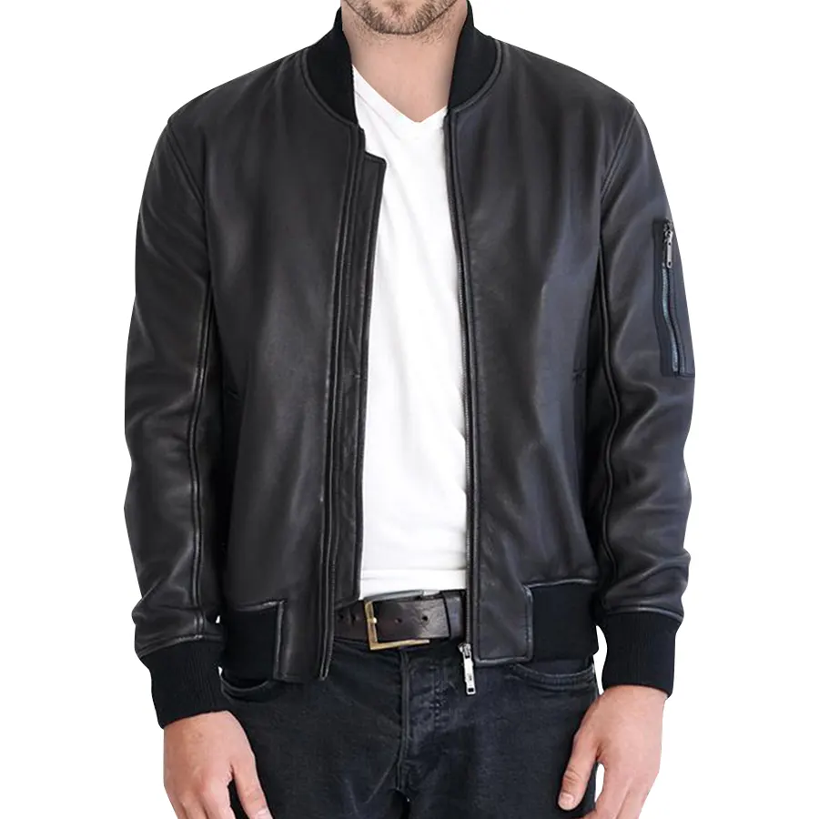 Classy Black Bomber Jacket classy-black-bomber-jacket