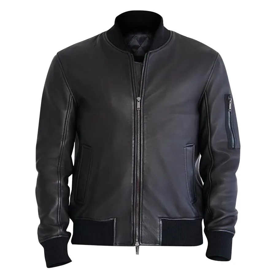 Classy Black Bomber Jacket classy-black-bomber-jacket