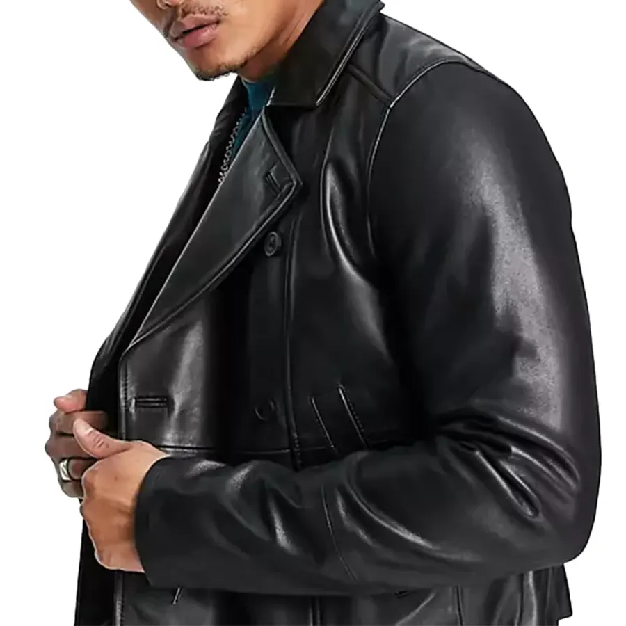 Button Fastening Leather Jacket button-fastening-leather-jacket