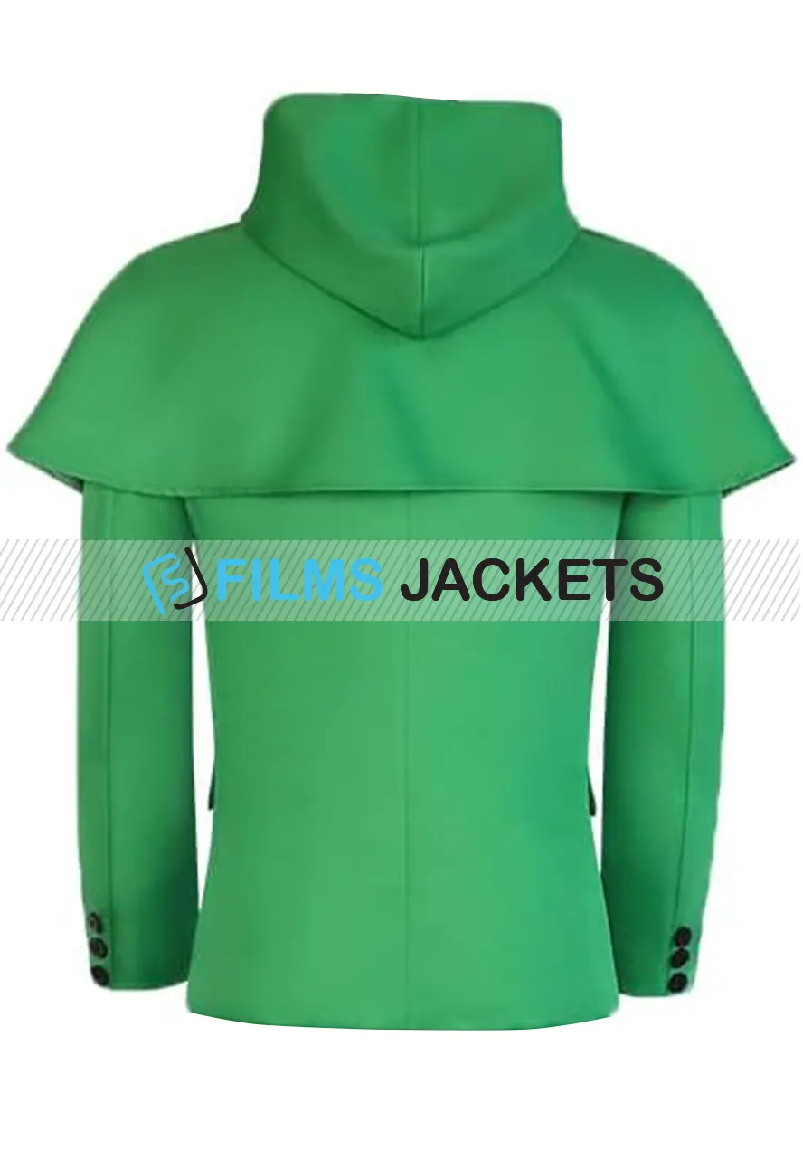 Men Green Hooded Blazer dark green hooded blazer