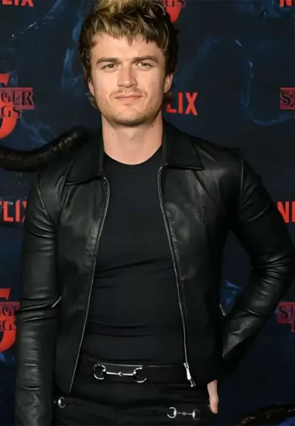 joe keery leather jacket