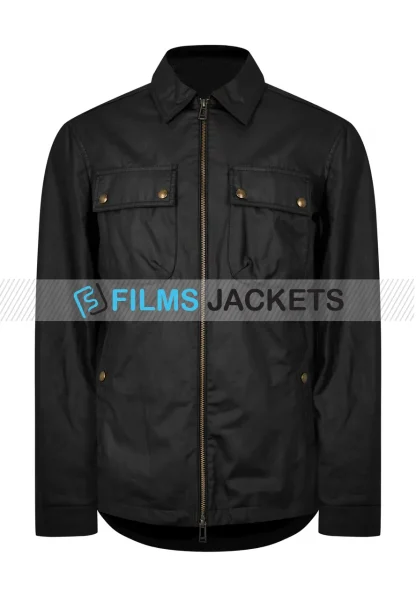 men black cotton military jacket
