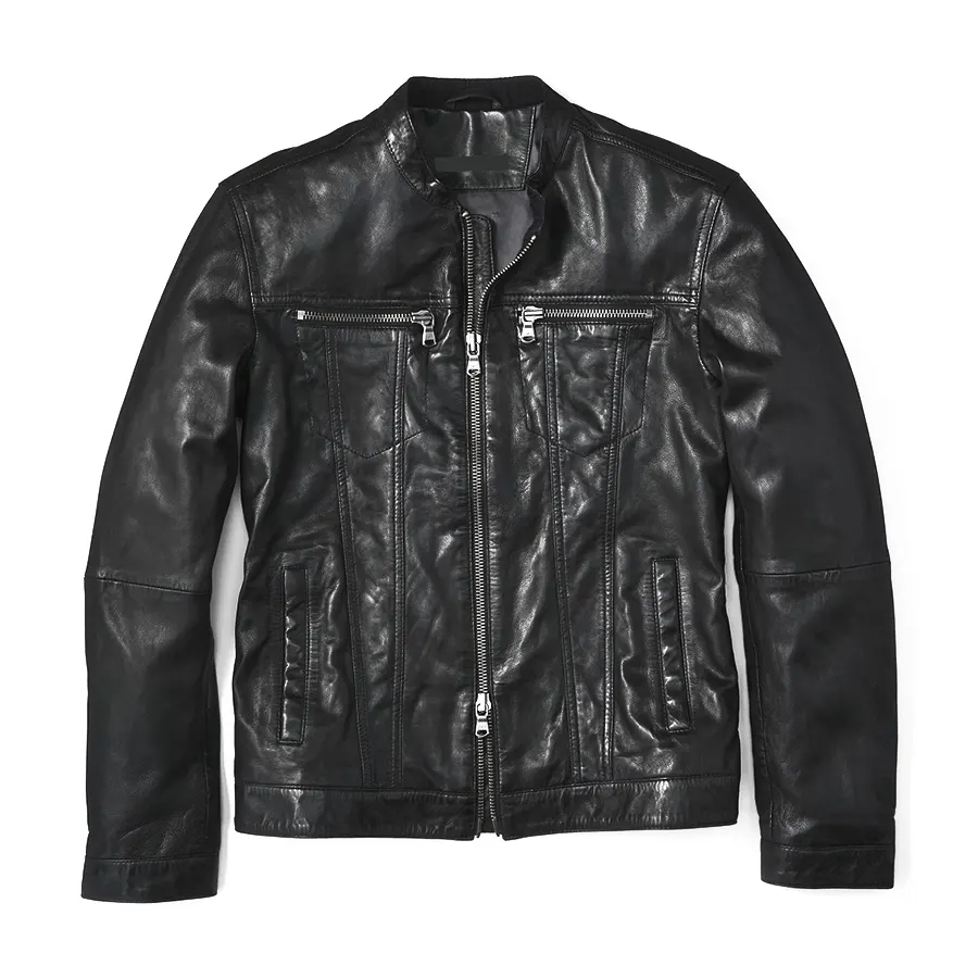 Banded Black Leather Jacket banded-black-leather-jacket