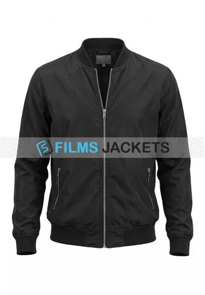 men black zip up bomber jacket