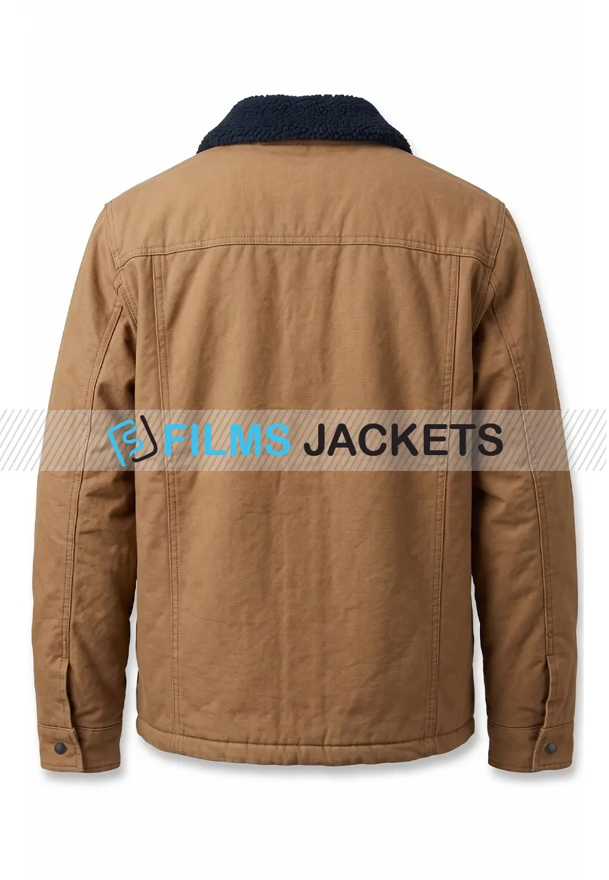 Men Brown Cotton Jacket men brown jacket cotton