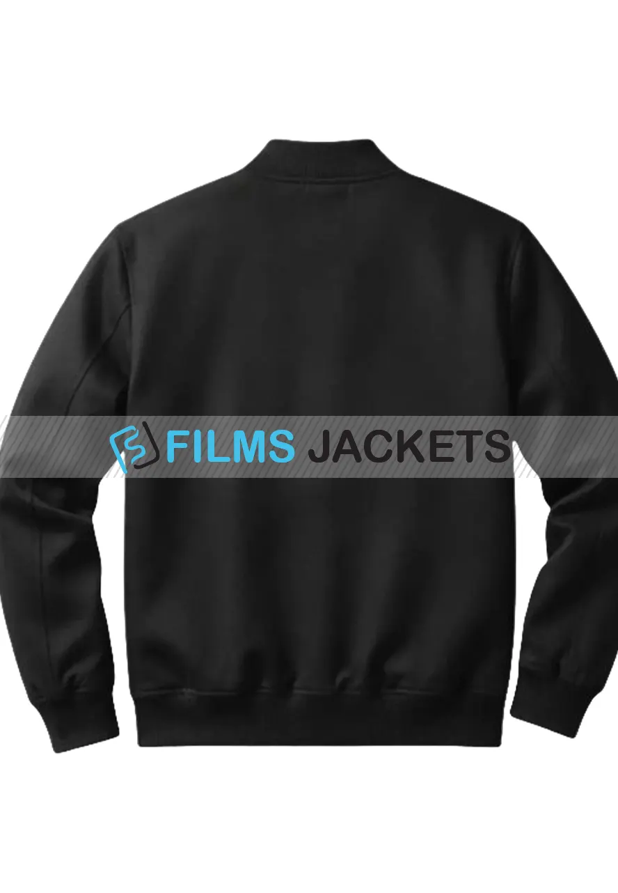 Men Black Fleece Bomber Jacket men fleece bomber jacket