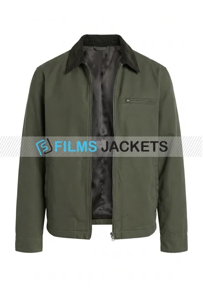 men green cotton workwear jacket