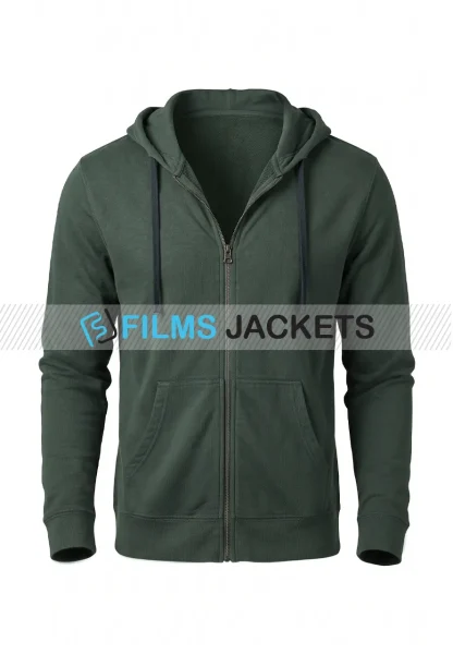men green fleece hoodie