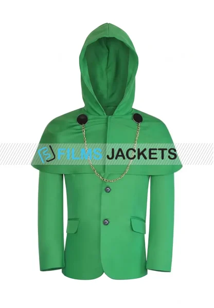 men green hooded blazer