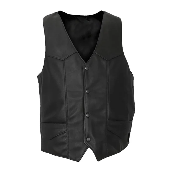 audin-black-leather-vest