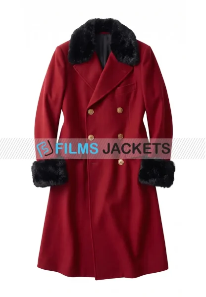 men red wool winter coat