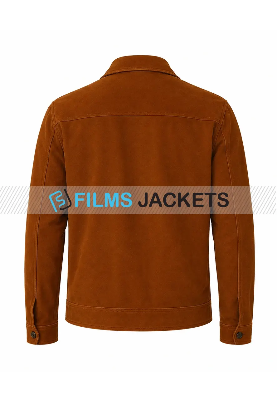 Men Suede Leather Trucker Jacket men suede leather trucker jacket