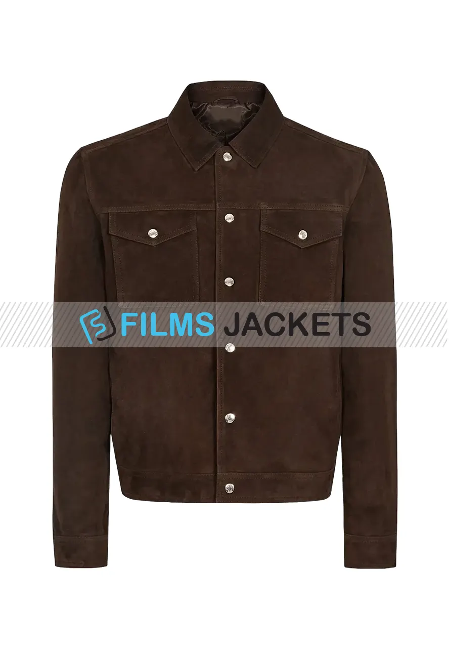 Men Suede Leather Trucker Jacket men suede leather trucker jacket