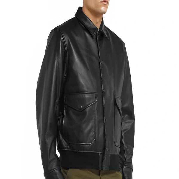 martin-black-leather-bomber-jacket