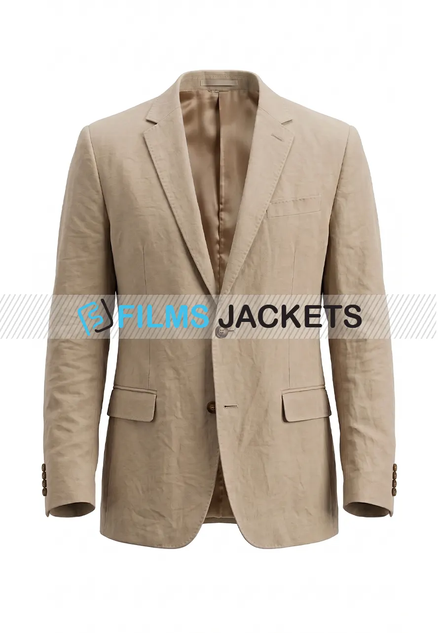 Men Two Button Cotton Blazer men two button cotton blazer