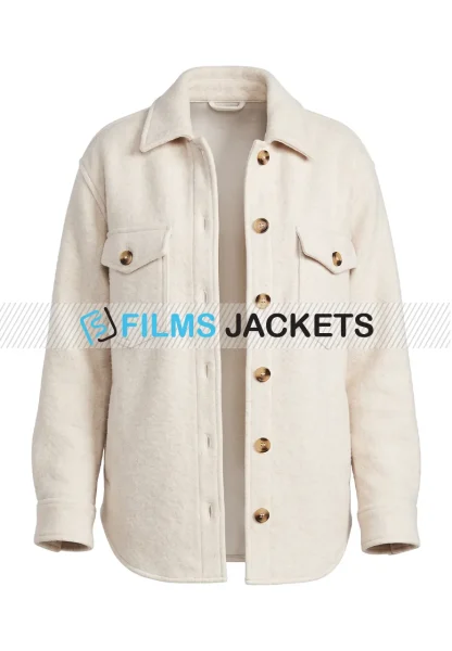 men white wool shirt jacket