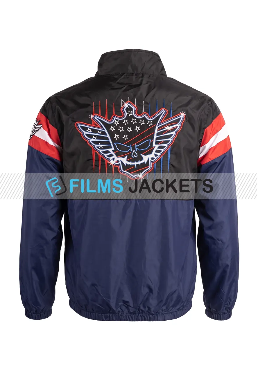 Men's Black and Navy Colorblock Jacket mens black and navy jacket