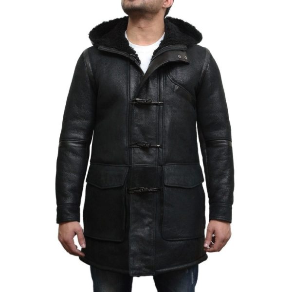 drake-black-shearling-duffle-coat