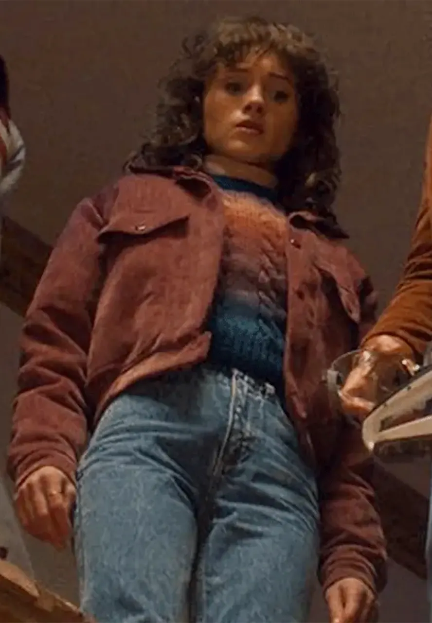 Stranger Things S05 Natalia Dyer Brown Jacket natalia dyer stranger things jacket