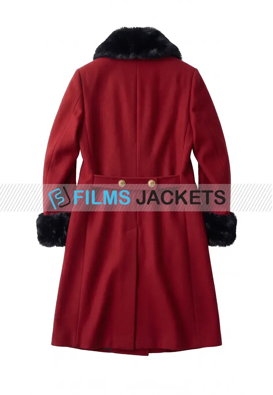 Men Red Wool Winter Trench Coat red winter wool coat