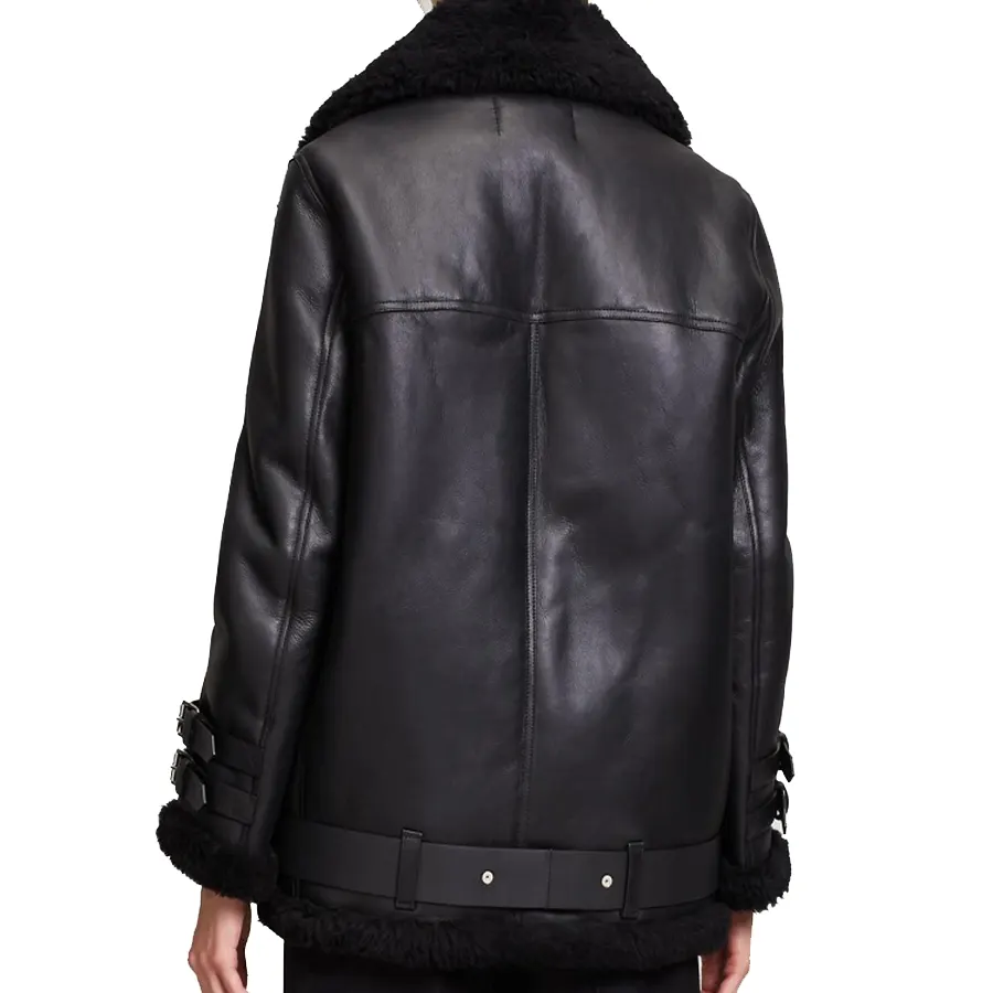 Aviator Silver Zipper Shearling Jacket aviator-silver-zipper-shearling-jacket
