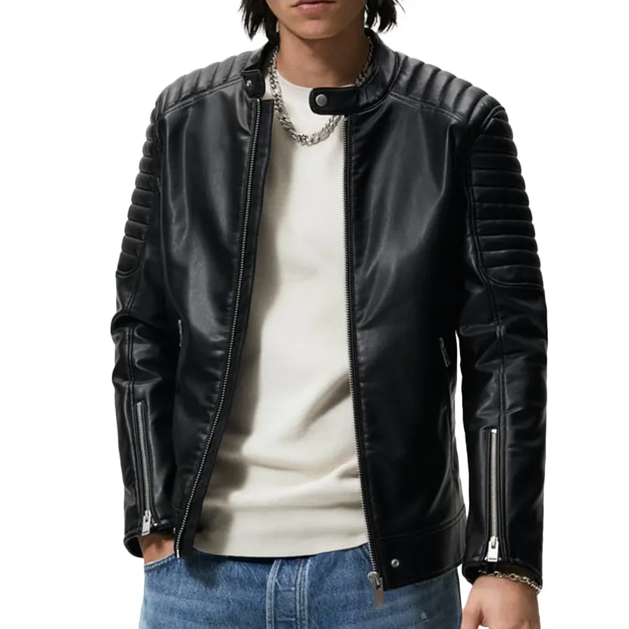 Shoulder Lining Black Biker Jacket shoulder-lining-black-biker-jacket