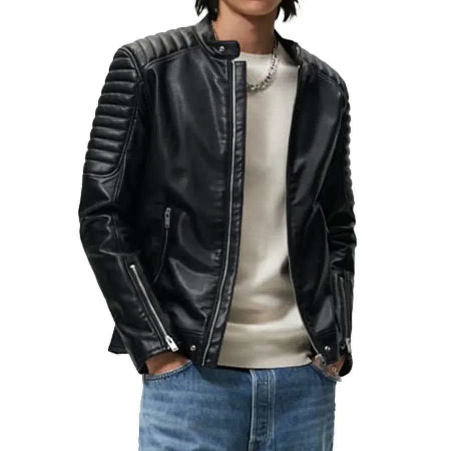 Shoulder Lining Black Biker Jacket shoulder-lining-black-biker-jacket